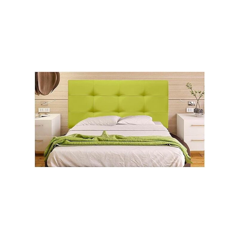 

Cabecero de Cama tapizado en Polipiel Mod.TENNESSEE, Acolchado de Espuma para Cama de Niño, Juvenil y Matrimonio (70 cm. Alto) (120X70, Verde)