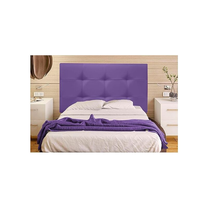 

Cabecero de Cama tapizado en Polipiel Mod.TENNESSEE, Acolchado de Espuma para Cama de Niño, Juvenil y Matrimonio (70 cm. Alto) (105X70, Morado)