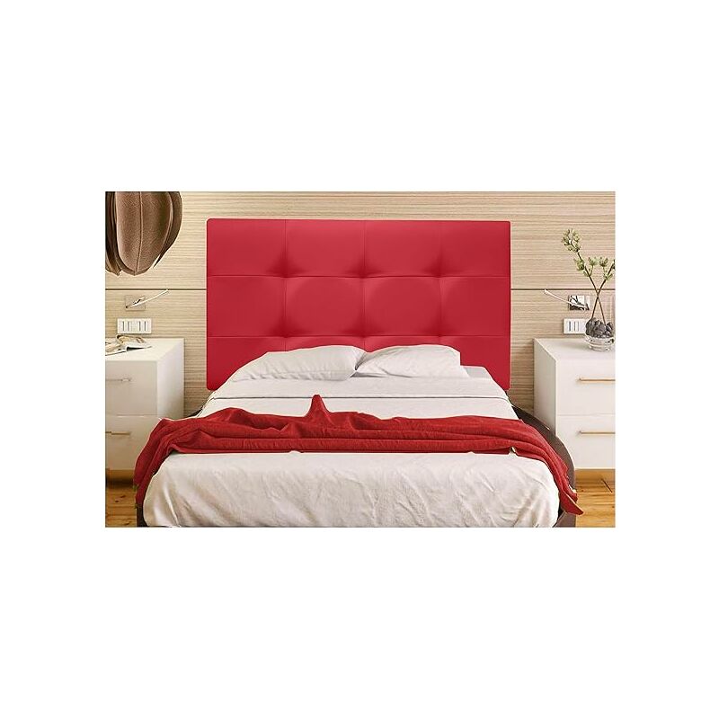 

Cabecero de Cama tapizado en Polipiel Mod.TENNESSEE, Acolchado de Espuma para Cama de Niño, Juvenil y Matrimonio (70 cm. Alto) (180X70, Rojo) - Rojo
