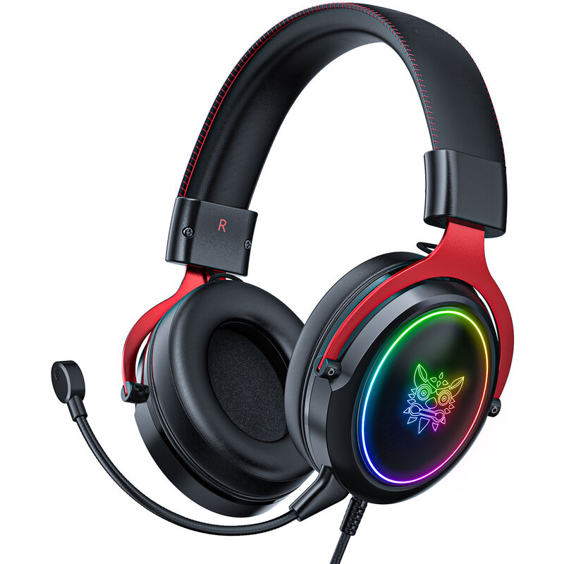 

X10 Auriculares con cable Auriculares estereo con sonido envolvente Auriculares para juegos con microfono con cancelacion de ruido Luces RGB para