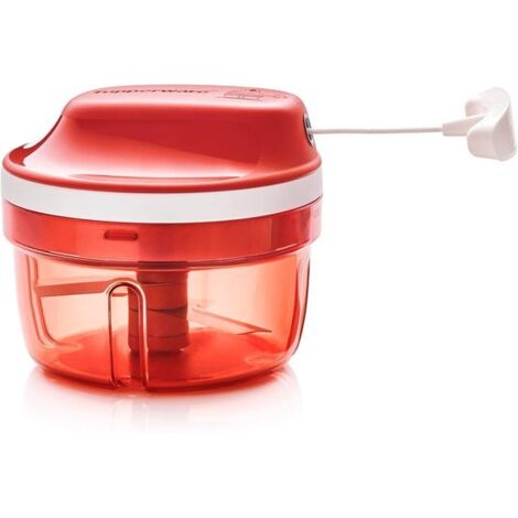 Onion Slicer - ABS Manual Slicer with Stainless Steel Blade - Mini Portable Vegetable and Fruit Slicer - Multi-functional Kitchen Helper - Suitable for Beginners - Red - 15x10cm