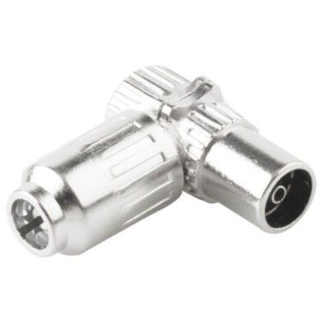 ONLEX abgewinkelter Satelliten-TV-Antennenstecker aus Metall