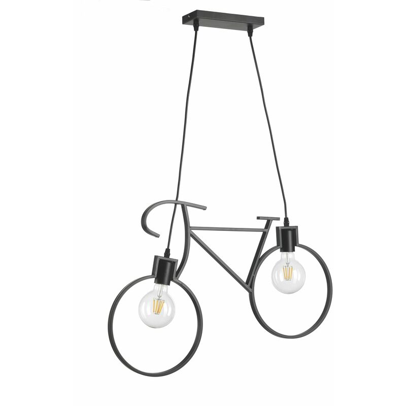 Image of Onli - Bike Lampada a Sospensione Bicicletta, Nero, 67 x 44 cm