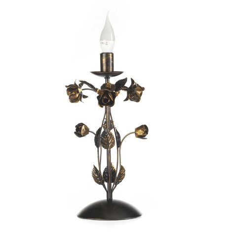 Onli CAROLINA Carolina Grande Lampe de Table Bougie Fleur Design, Bronze