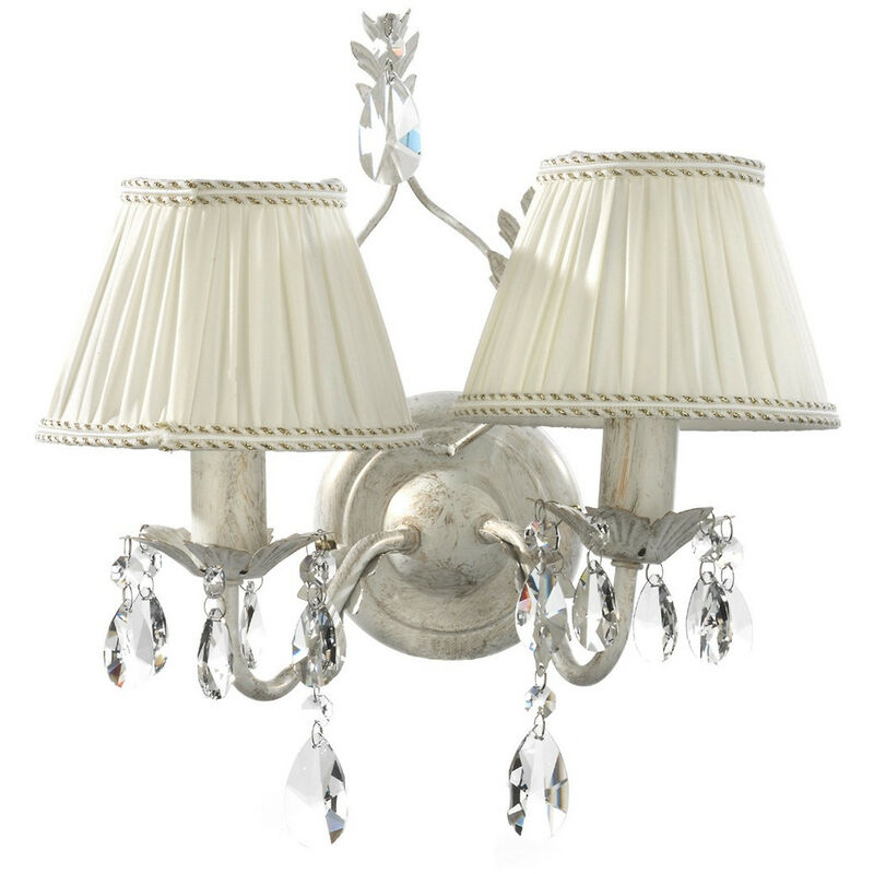 Wall light karen 2 Light Metal, Fabric Ivory