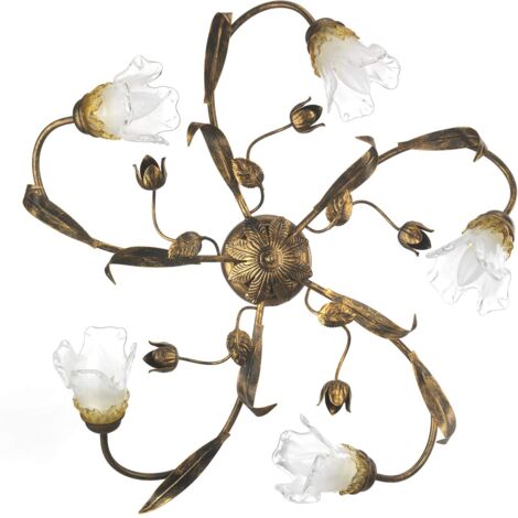 ONLI Lampada da soffitto Arianna 5 luci Bronzo