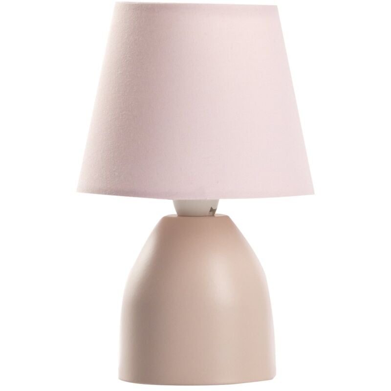 Onli Nano Lampada da Tavolo E14, Rosa, 13 cm x h 19 cm, metallostoffa