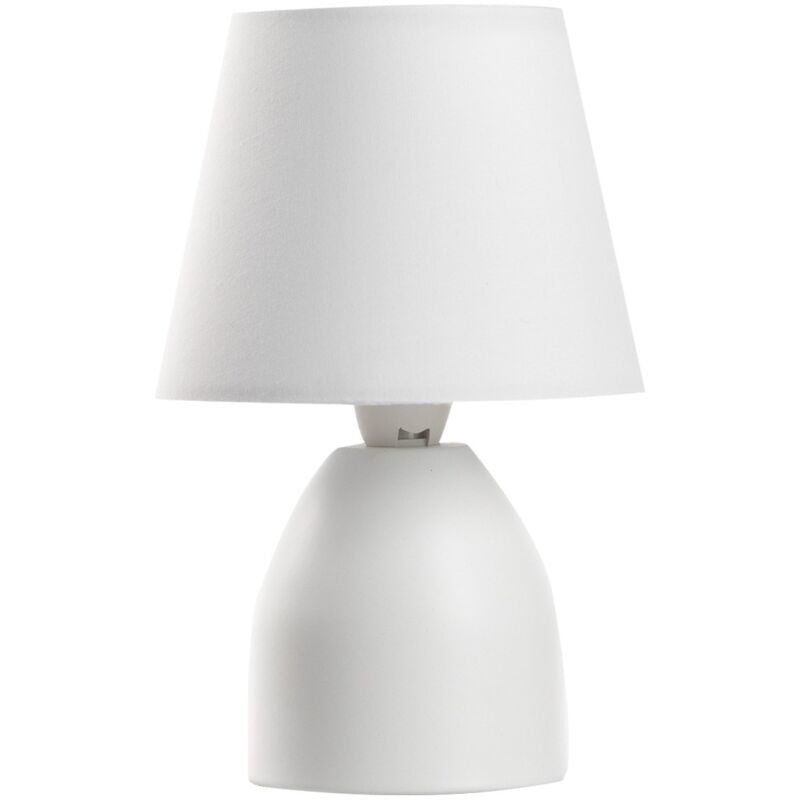 Nano Lampada da Tavolo E14, Bianco, 13 cm x h 19 cm - Onli