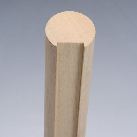 Onlywood Corrimano VERO LEGNO TONDO Ayous Grezzo Diametro 47 mm - Asta da 3 Metri