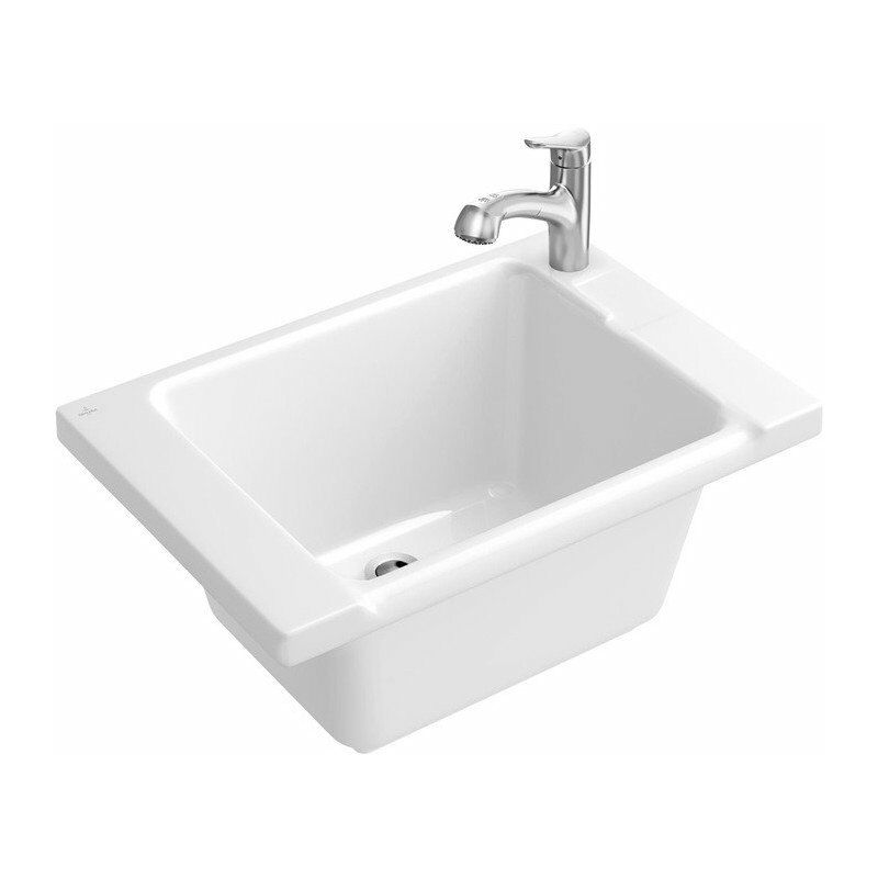 

Villeroy&boch - O.novo, artículos especiales, 860 x 355 x 605 mm, orificio para grifería a la derecha pretaladrado, rebosadero a la izquierda,