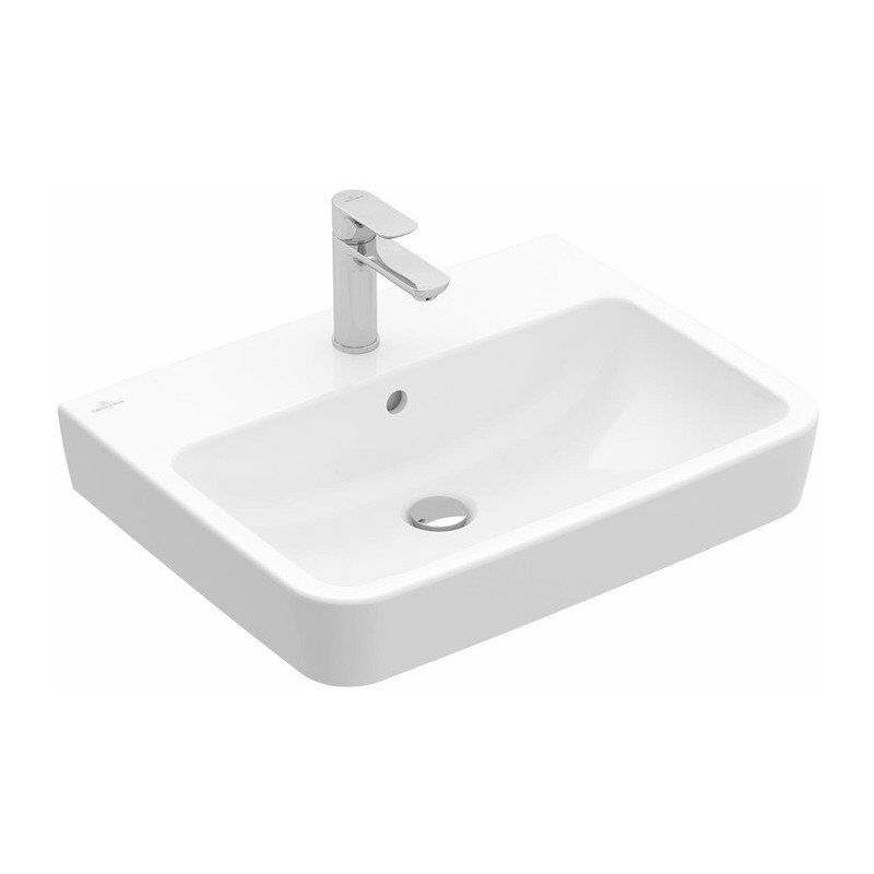 

O.novo, Lavabos suspendidos, 600 x 460 mm, Ovalado, Para grifería de 3 orificios, orificio central perforado, con rebosadero, Cerámica sanitaria,