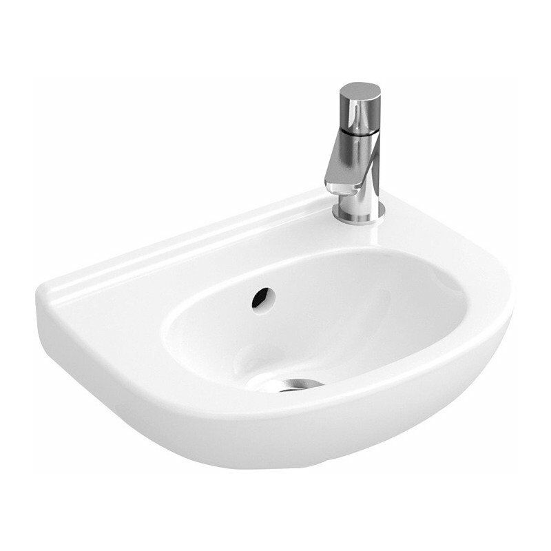 

Villeroy&boch - O.novo, Lavamanos, 360 x 275 mm, Ovalado, para grifería 1 orificio, orificios laterales pretaladrados, con rebosadero, Porcelánico