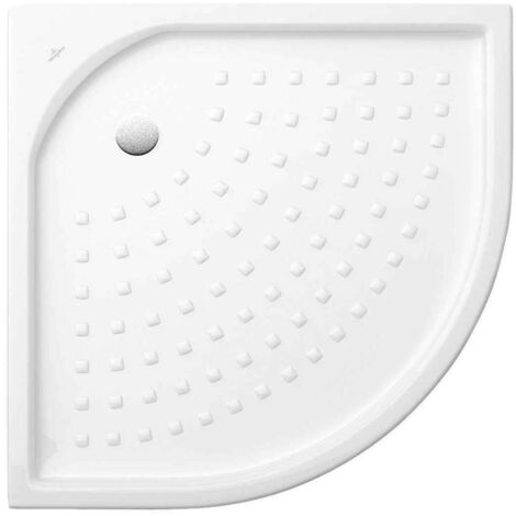 O.novo, Piatti doccia, 900 x 900 x 55 mm, Lunghezza laterale: 900 mm, Profondità: 35 mm, Quarto tondo, in ceramica, da parete o da incasso, su piedi o su appoggio, Ceramica con pellet e superficie luc