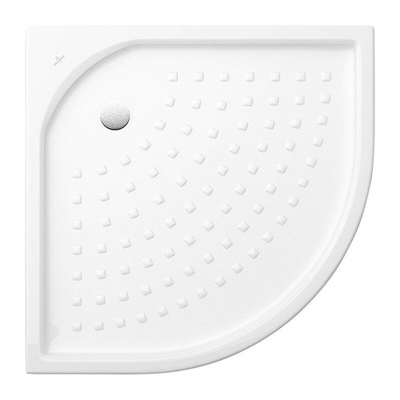 

O.novo, Platos de ducha, 900 x 900 x 55 mm, Largo lateral: 900 mm, Fondo: 35 mm, Cuarto de círculo, en cerámica, de pared o empotrado, con patas o