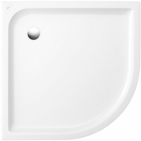 O.novo Plus, Platos de ducha, 900 x 900 x 60 mm, Largo lateral: 900 mm, Cuarto de círculo, de cerámica, de pared o empotrado, con patas o sobre soporte, Cerámica con superficie antideslizante, NF Blan