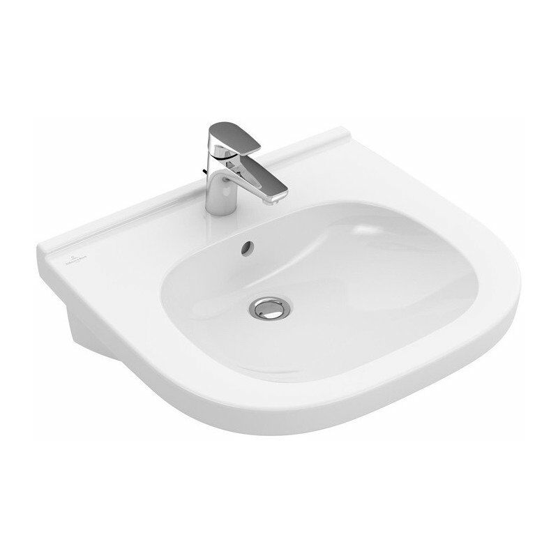 

Villeroy&boch - O.novo Vita, Lavabos suspendidos, 560 x 550 mm, Ovalado, 3 posiciones de grifería a elegir, con rebosadero, Porcelánico sanitario