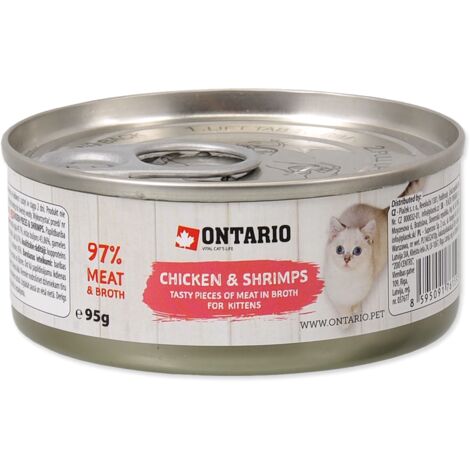Ontario CAT Adult Pollo e Gamberetti Pezzi 95g