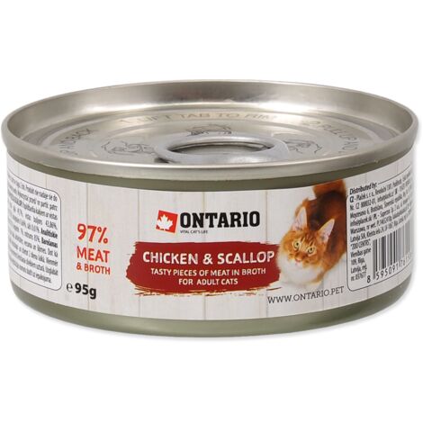 Ontario CAT Adulto Pollo y Vieiras 95g