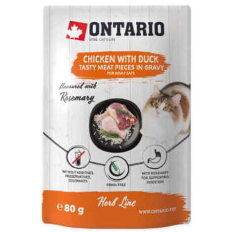 Ontario CAT Pollo alle erbe, anatra, riso, rosmarino in salsa 80 g