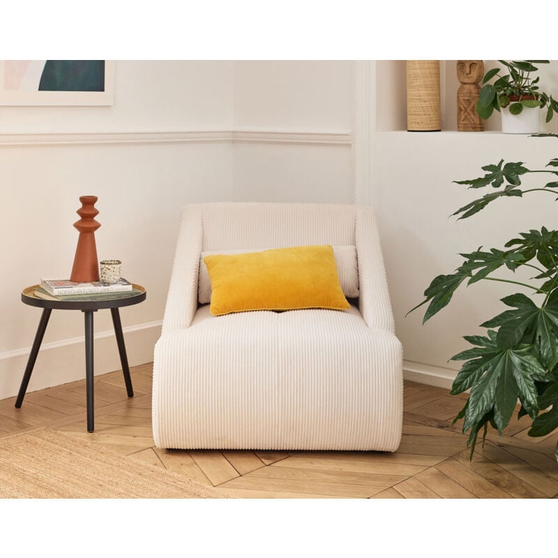 Lisa Design - Onyx - fauteuil - en velours côtelé - beige