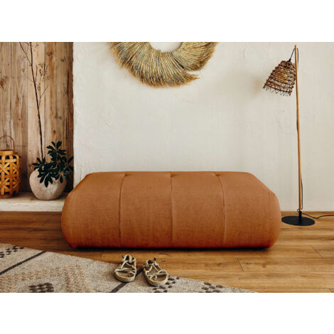 Onyx – modularer hocker – aus stoff - rostfarben