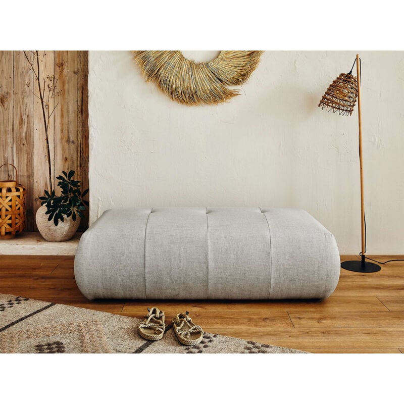 Onyx - pouf modulable - en tissu - gris clair