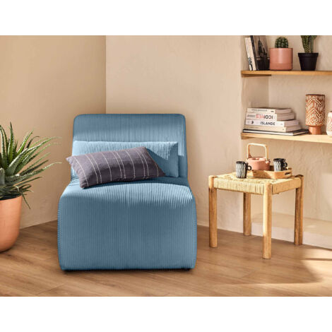 Onyx - sessel ohne armlehnen - cord - blau