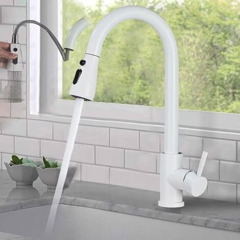 ONYZPILY Rubinetto Cucina con Doccetta Estraibile, Rubinetto Lavello Cucina in Acciaio Inox Miscelatore per Cucina 2 Modalità Dell'acqua