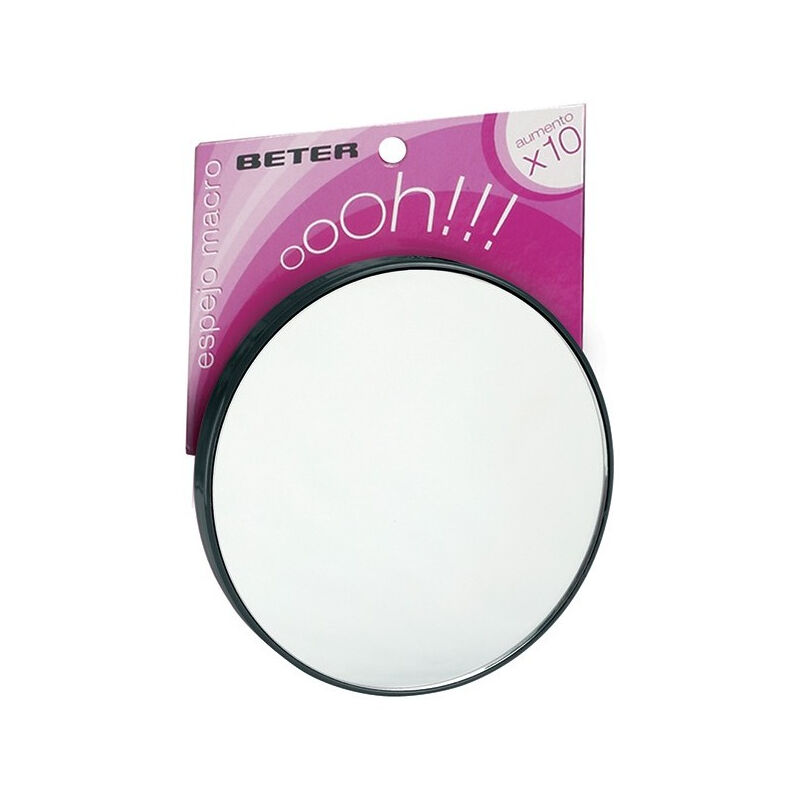 Beter 14608 miroir de maquillage Ventouse Autour Noir