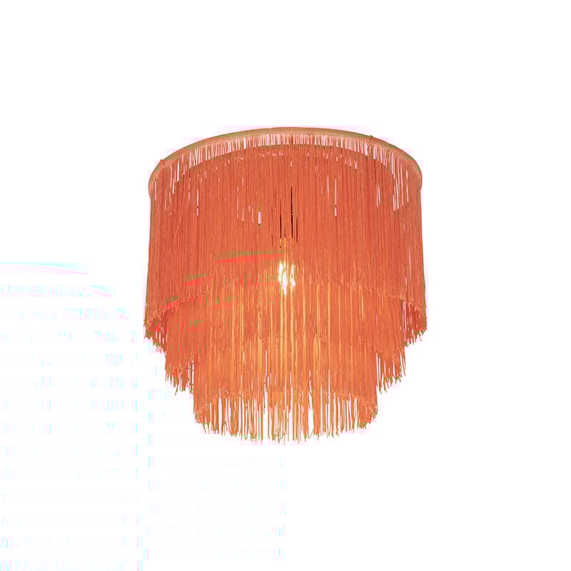 Qazqa - franxa - Plafonnier - 1 lumière - ø 350 mm - Rose - Oriental - éclairage intérieur - Salon i Chambre i Cuisine i Salle à manger