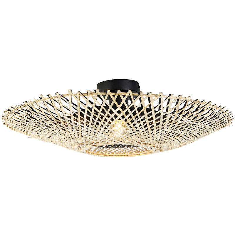 Oriental ceiling lamp rattan 50 cm - Rina - Naturel