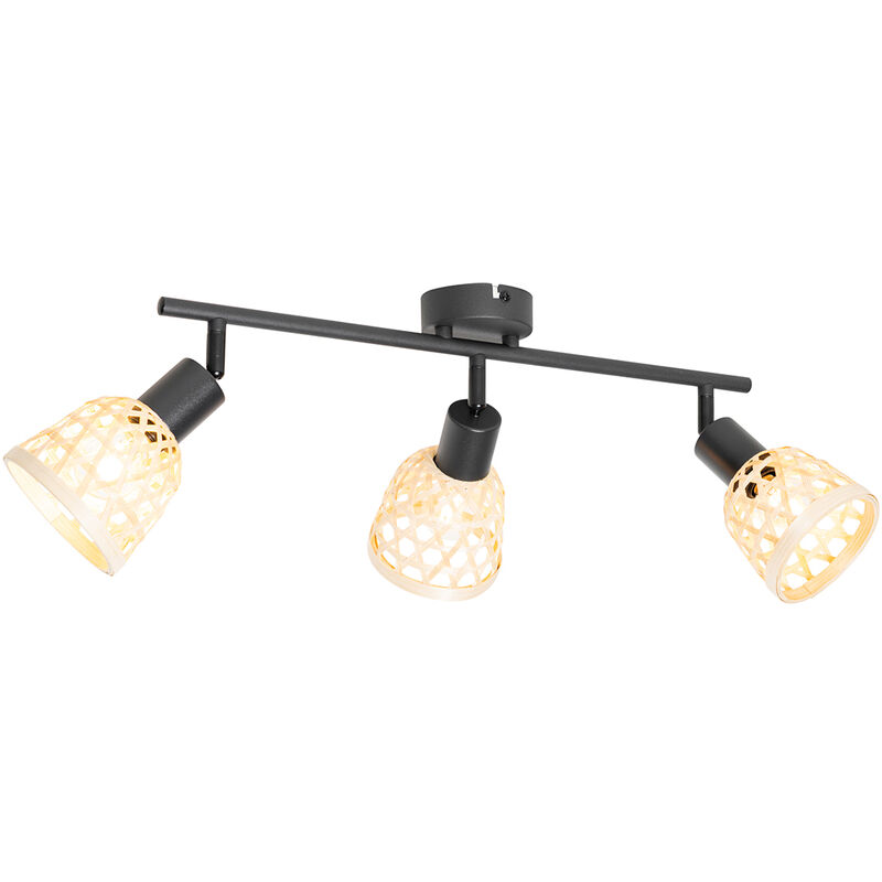 Image of Oriental Spot Black with Bamboo 3-Light&hellip;
