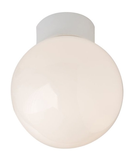 Traditional Opal Glass Globe IP44 Bathroom Ceiling Light Fitting by - Happy Homewares