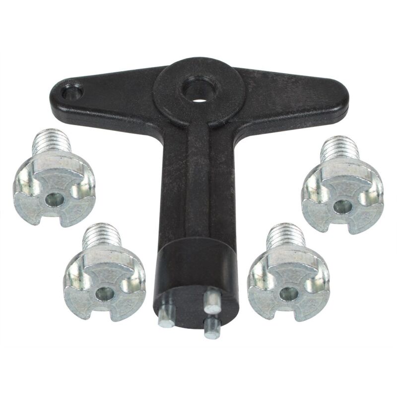 Opel Agila A Astra F G Classic Calibra Corsa B C Kadett E Omega A B Senator B Tigra A Vectra A B Zafira Llave + 4 tornillos para tapacubos SET