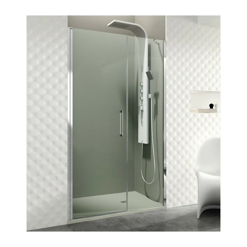 Open 130 (50+80) fixe plus porte battante ouverture centrale - Mesure d'installation: 128,6-132,6 cm