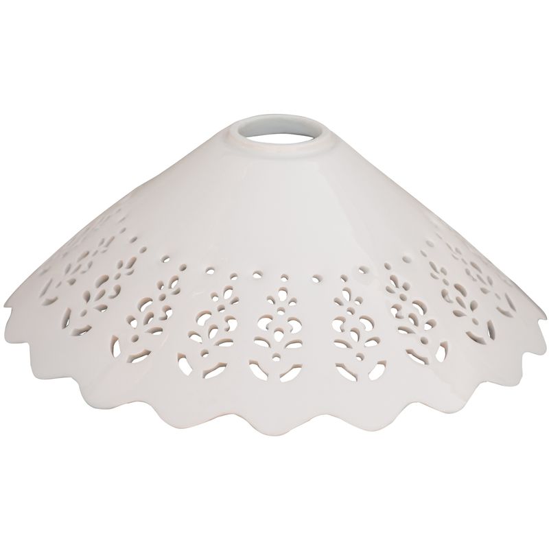 Open-knit white ceramic made, cover lampshade, lamps, floor luminaries