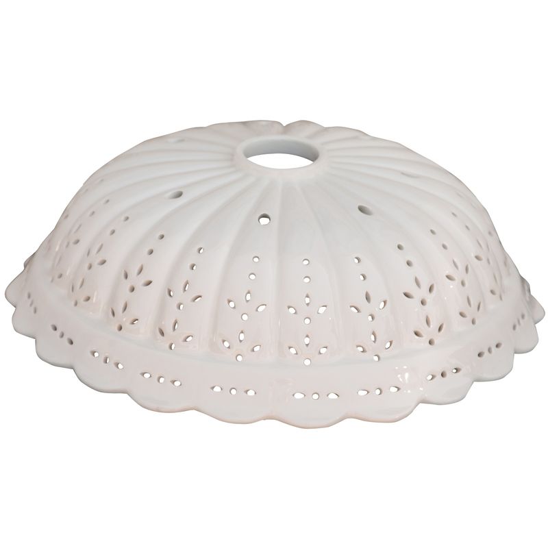 Open-knit white ceramic made spare cover lampshade