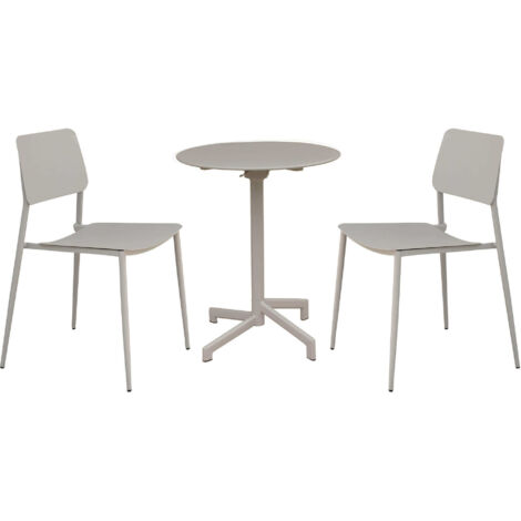 OPERA - set tavolo in metallo cm Ø 60 x 74 h con 2 sedie Viper