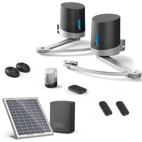 Operatore per cancelli a battente Avidsen ORANE SE + kit solare + 2 telecomandi aggiuntivi (3 in tutto)