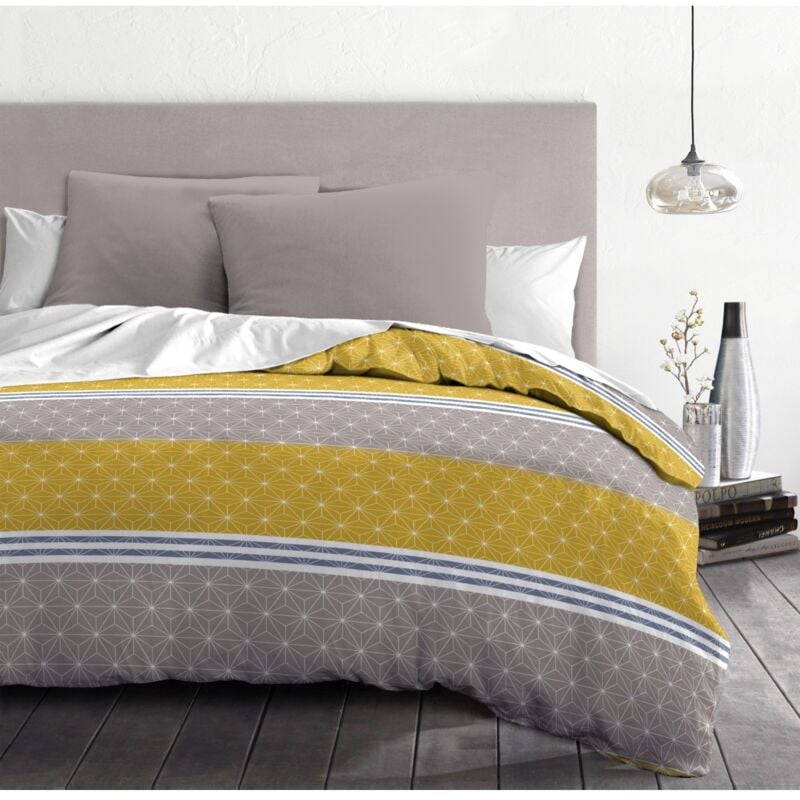 Home Linge Passion - Parure de couette microfibre gris 240 x 260 cm - ophrys