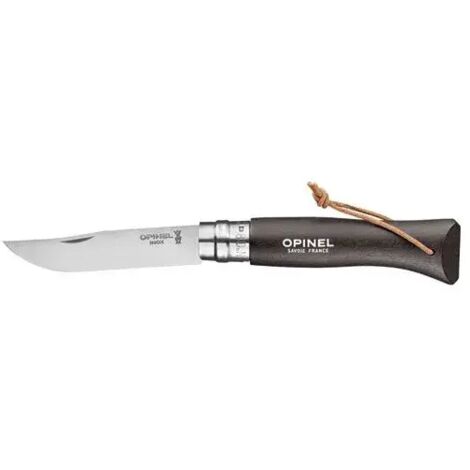 OPINEL BAROUDEUR NOIR BRUN COUTEAU INOX N°8 002211