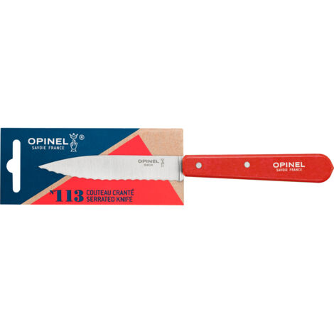 Opinel - Couteau cranté N°113 Rouge Paysage