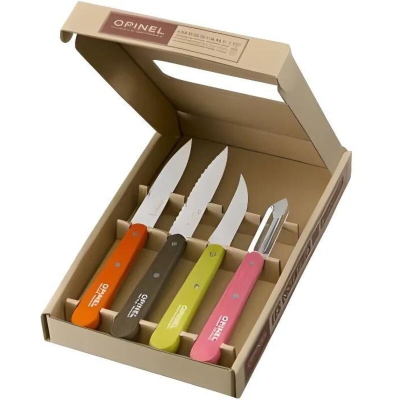 Opinel Les Essentiels Fifties Set Mit 4 Messern Mandarine