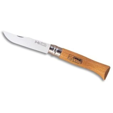 opinel navaja carbono nº8 virola bloqueo hoja 8,5 cm 04428vr