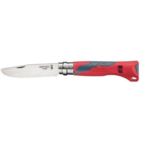 Opinel Outdoor Junior No. 07 Coltellino con Fischietto Rosso