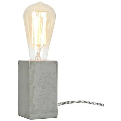 Opjet 011234 - Lampe à poser "BETON" carré en ciment gris - 6x6x11cm