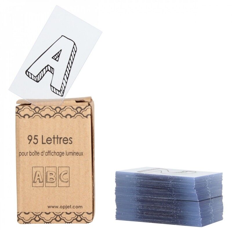 011397 - 95 letters & symbols for Light Board - 3.5x8.5cm - Opjet