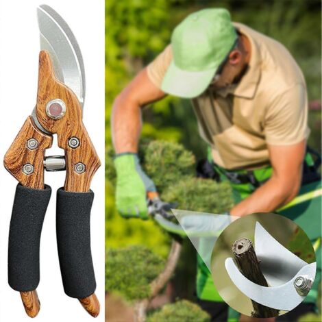 (OPP) Sécateur de jardin, ciseaux antidérapants faciles à utiliser, cisaille à lame en acier - Convient pour la taille des tiges et des branches fines-AquaForge