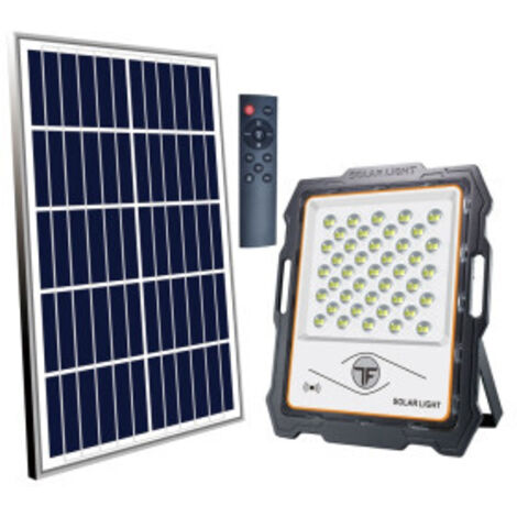 OPTEX Projecteur Solaire LED 1000 Lumens avec Panneau Solaire et Télécommande
