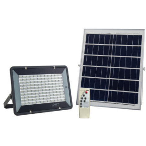 OPTEX Projecteur Solaire LED 1500 Lumens avec Panneau Solaire et Télécommande